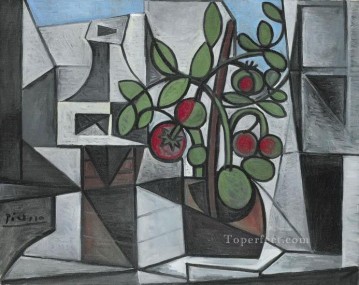 Garrafa y planta de tomate 1944 Pablo Picasso Pinturas al óleo